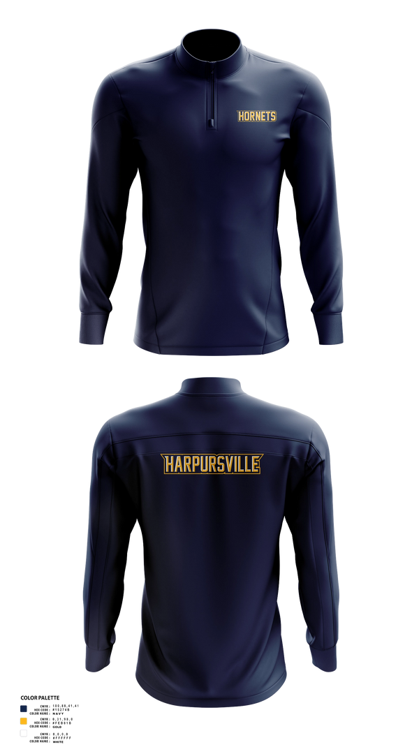 Quarter Zip Jacket, Harpursville Hornets, Women's Basketball, Teamtime, Team time, sublimation, custom sports apparel, team uniforms, spirit wear, spiritwear, sports uniforms, custom shirts, team store, custom team store, fundraiser sports, apparel fundraiser
