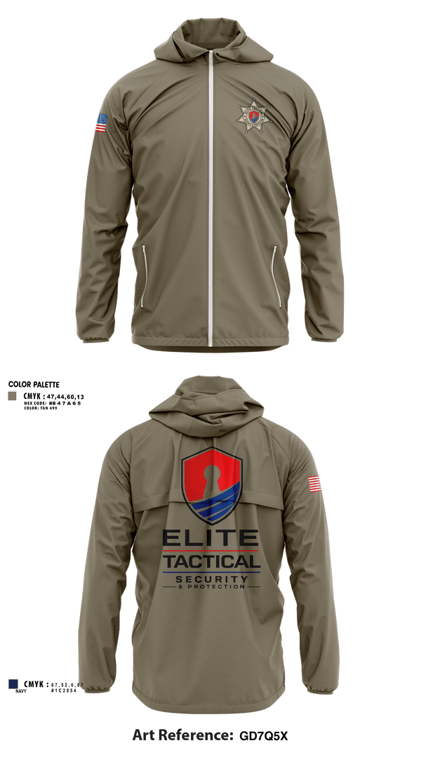 Windbreaker, Elite Tactical Security, Police, Teamtime, Team time, sublimation, custom sports apparel, team uniforms, spirit wear, spiritwear, sports uniforms, custom shirts, team store, custom team store, fundraiser sports, apparel fundraiser