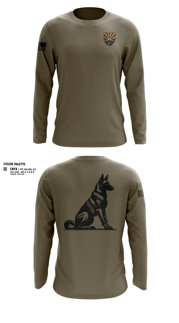 Long Sleeve Performance Shirt, 355 K9, Air Force, Teamtime, Team time, sublimation, custom sports apparel, team uniforms, spirit wear, spiritwear, sports uniforms, custom shirts, team store, custom team store, fundraiser sports, apparel fundraiser