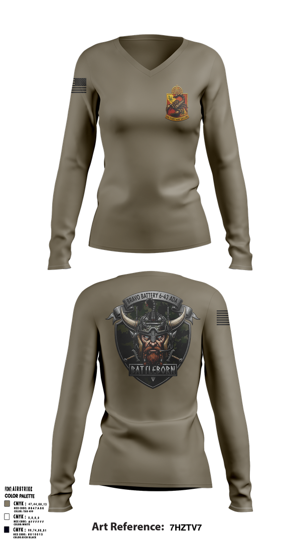 Womens Long Sleeve Vneck Shirt, Battleborn, Army, Teamtime, Team time, sublimation, custom sports apparel, team uniforms, spirit wear, spiritwear, sports uniforms, custom shirts, team store, custom team store, fundraiser sports, apparel fundraiser