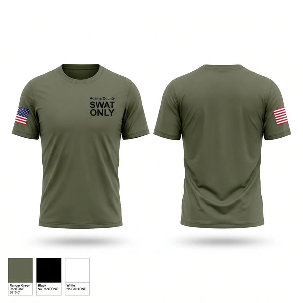 Short Sleeve Performance Shirt, Adams County SWAT, Police, Teamtime, Team time, sublimation, custom sports apparel, team uniforms, spirit wear, spiritwear, sports uniforms, custom shirts, team store, custom team store, fundraiser sports, apparel fundraiser