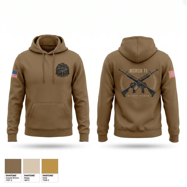 Hoodie, MSRON 11 Security Division, Navy, Teamtime, Team time, sublimation, custom sports apparel, team uniforms, spirit wear, spiritwear, sports uniforms, custom shirts, team store, custom team store, fundraiser sports, apparel fundraiser