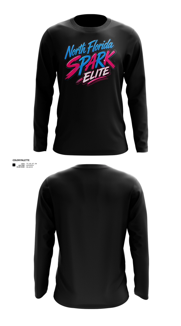 Long Sleeve Performance Shirt, North Florida Spark, Softball, Teamtime, Team time, sublimation, custom sports apparel, team uniforms, spirit wear, spiritwear, sports uniforms, custom shirts, team store, custom team store, fundraiser sports, apparel fundraiser