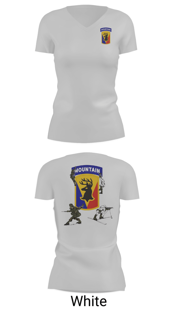 Womens Short Sleeve Vneck Shirt, 86th IBCT, Army, Teamtime, Team time, sublimation, custom sports apparel, team uniforms, spirit wear, spiritwear, sports uniforms, custom shirts, team store, custom team store, fundraiser sports, apparel fundraiser