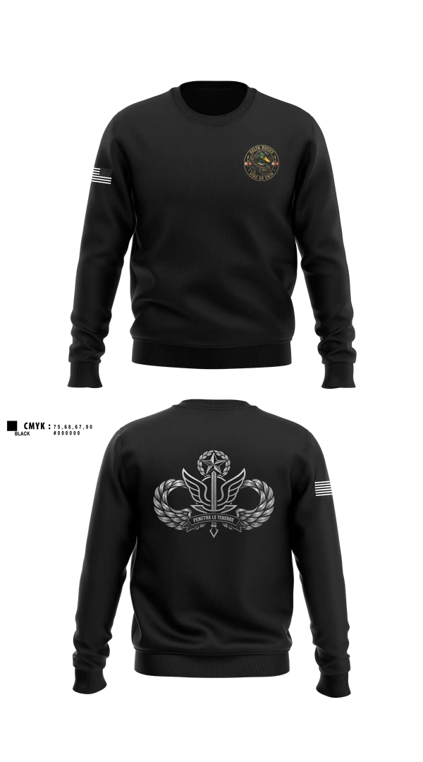 Crew Neck Sweatshirt, 112th SIG BN (SO)(A), Army, Teamtime, Team time, sublimation, custom sports apparel, team uniforms, spirit wear, spiritwear, sports uniforms, custom shirts, team store, custom team store, fundraiser sports, apparel fundraiser