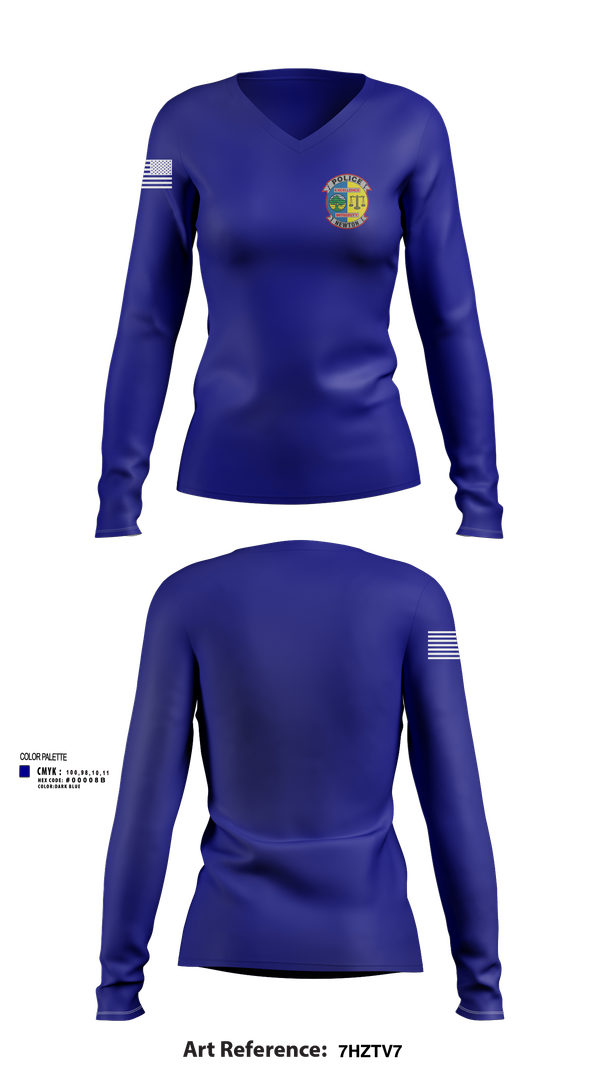 Womens Long Sleeve Vneck Shirt, Newton Police Department, Police, Teamtime, Team time, sublimation, custom sports apparel, team uniforms, spirit wear, spiritwear, sports uniforms, custom shirts, team store, custom team store, fundraiser sports, apparel fundraiser