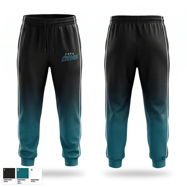 Sweatpants, Copa Chaos, Baseball, Teamtime, Team time, sublimation, custom sports apparel, team uniforms, spirit wear, spiritwear, sports uniforms, custom shirts, team store, custom team store, fundraiser sports, apparel fundraiser