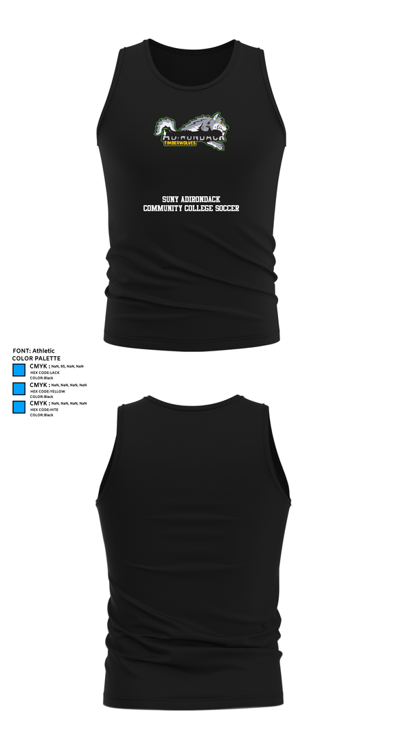 Tank Top, SUNY Adirondack Community College Soccer, Men's Soccer, Teamtime, Team time, sublimation, custom sports apparel, team uniforms, spirit wear, spiritwear, sports uniforms, custom shirts, team store, custom team store, fundraiser sports, apparel fundraiser