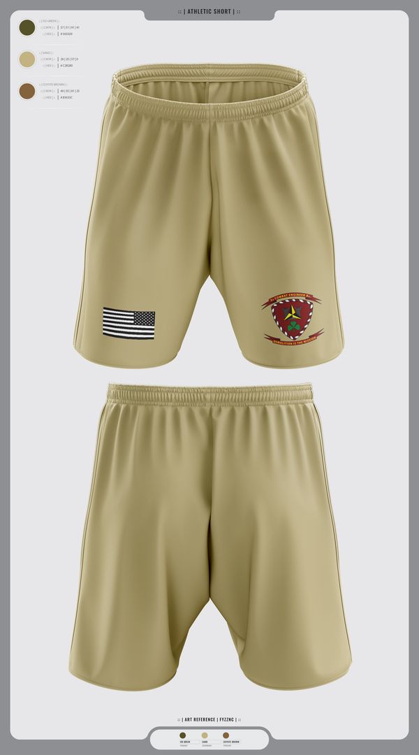 Athletic Shorts With Pockets, 3d Combat Engineer Battalion, , Teamtime, Team time, sublimation, custom sports apparel, team uniforms, spirit wear, spiritwear, sports uniforms, custom shirts, team store, custom team store, fundraiser sports, apparel fundraiser