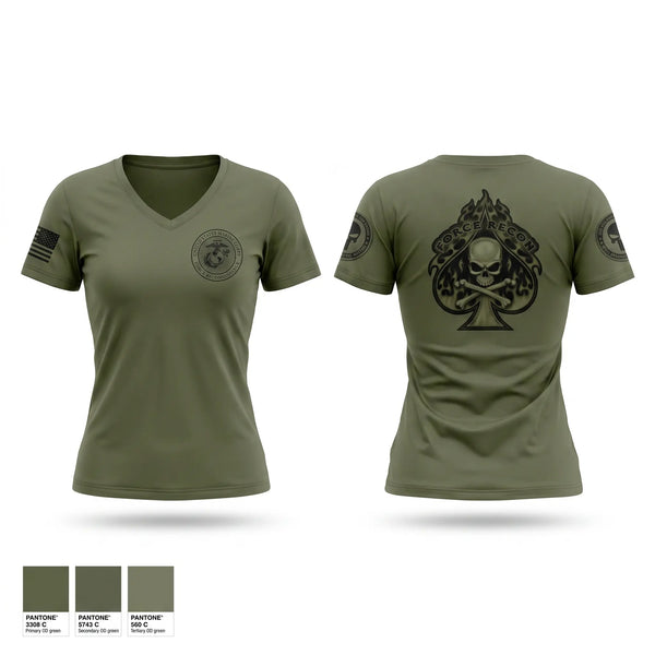 Womens Short Sleeve Vneck Shirt, Force Recon 105 Division, Marines, Teamtime, Team time, sublimation, custom sports apparel, team uniforms, spirit wear, spiritwear, sports uniforms, custom shirts, team store, custom team store, fundraiser sports, apparel fundraiser