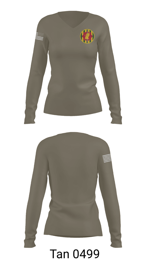 Womens Long Sleeve Vneck Shirt, 89th military police brigade, , Teamtime, Team time, sublimation, custom sports apparel, team uniforms, spirit wear, spiritwear, sports uniforms, custom shirts, team store, custom team store, fundraiser sports, apparel fundraiser