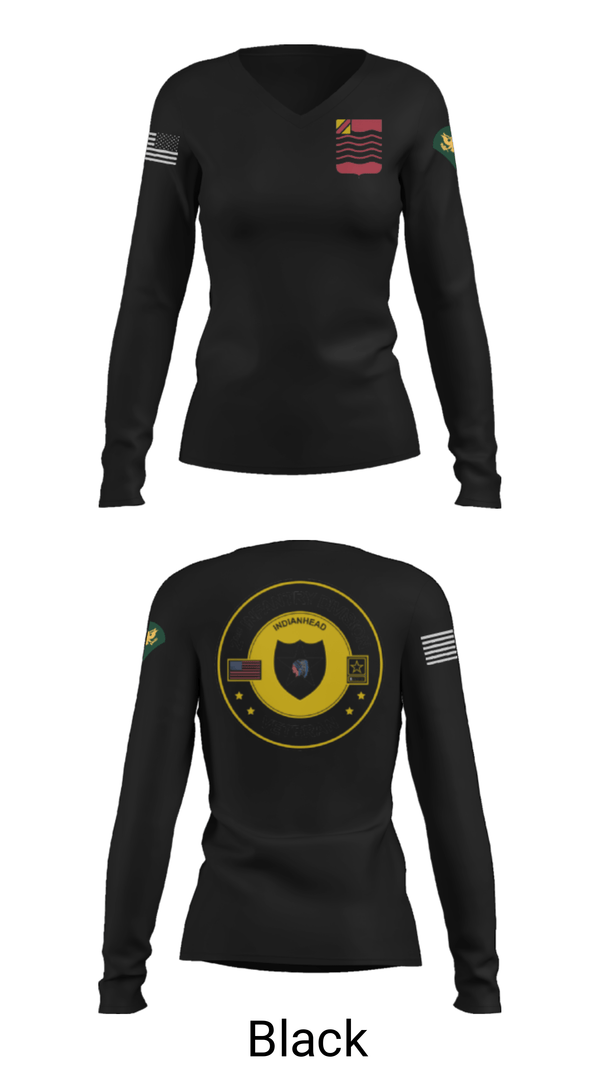 Women's Long Sleeve Vneck Shirt, 1st Battalion 15th Field Artillery, Army, Teamtime, Team time, sublimation, custom sports apparel, team uniforms, spirit wear, spiritwear, sports uniforms, custom shirts, team store, custom team store, fundraiser sports, apparel fundraiser