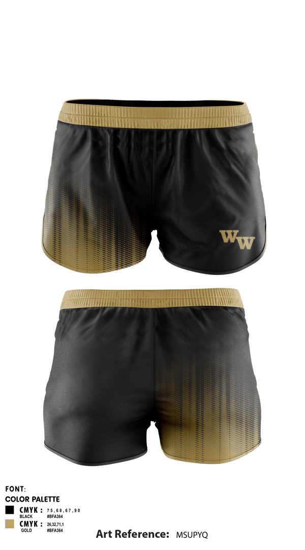 Women's Shorts, Student of Western Wayne, , Teamtime, Team time, sublimation, custom sports apparel, team uniforms, spirit wear, spiritwear, sports uniforms, custom shirts, team store, custom team store, fundraiser sports, apparel fundraiser