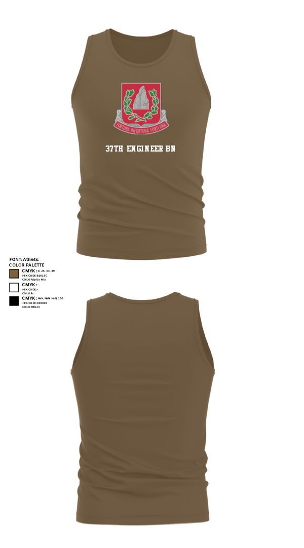 Tank Top, 37th engineer bn, Army, Teamtime, Team time, sublimation, custom sports apparel, team uniforms, spirit wear, spiritwear, sports uniforms, custom shirts, team store, custom team store, fundraiser sports, apparel fundraiser