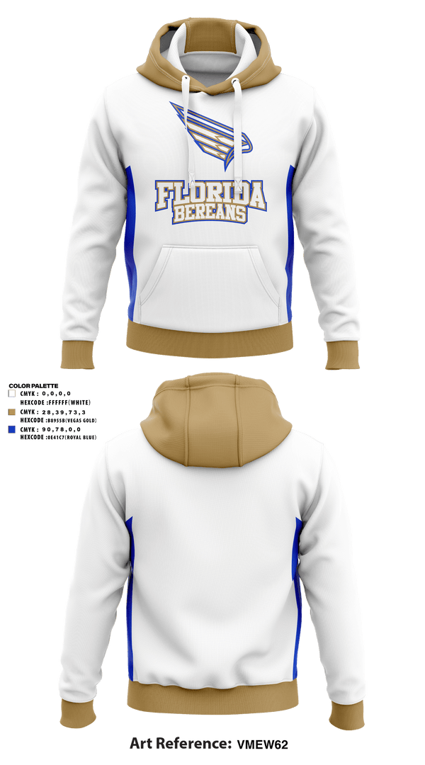 Hoodie, FLORIDA BEREANS, Football, Teamtime, Team time, sublimation, custom sports apparel, team uniforms, spirit wear, spiritwear, sports uniforms, custom shirts, team store, custom team store, fundraiser sports, apparel fundraiser