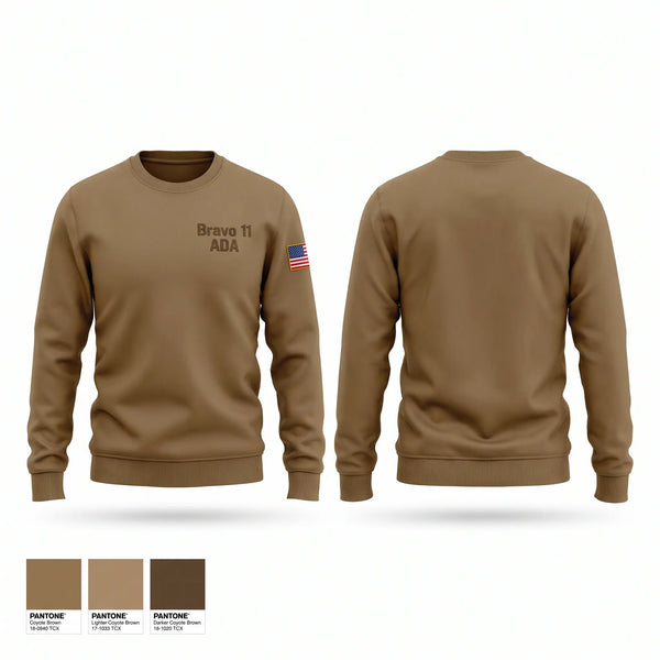 Crew Neck Sweatshirt, Bravo 1-1 ADA, Army, Teamtime, Team time, sublimation, custom sports apparel, team uniforms, spirit wear, spiritwear, sports uniforms, custom shirts, team store, custom team store, fundraiser sports, apparel fundraiser