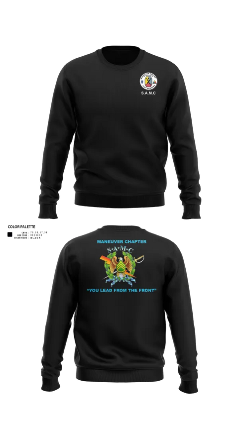 Crew Neck Sweatshirt, MCoE Sergeant Audie Murphy Club (SMAC), Army, Teamtime, Team time, sublimation, custom sports apparel, team uniforms, spirit wear, spiritwear, sports uniforms, custom shirts, team store, custom team store, fundraiser sports, apparel fundraiser