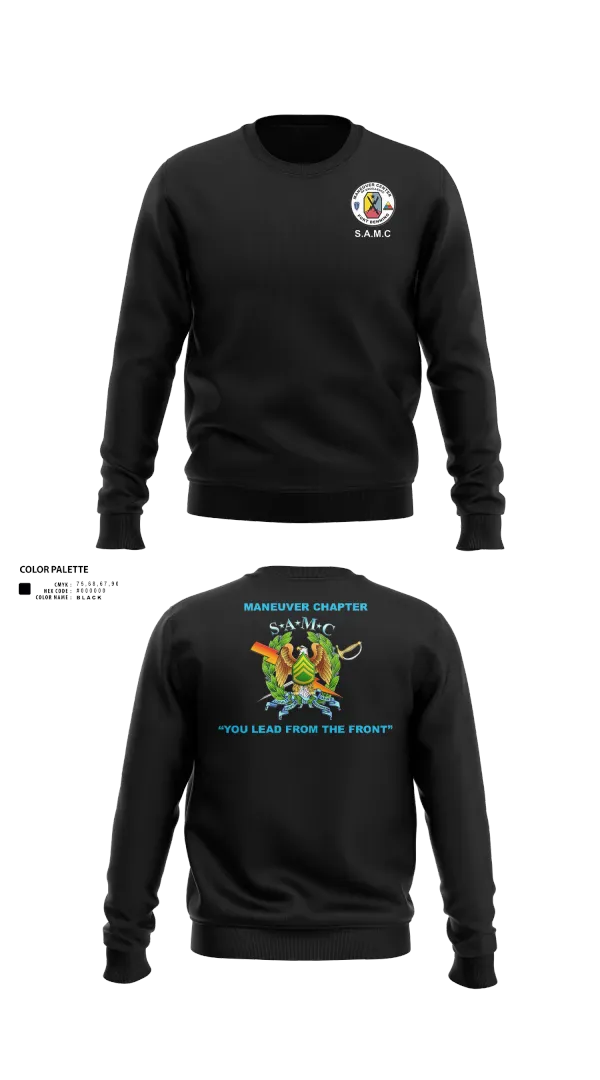 Crew Neck Sweatshirt, MCoE Sergeant Audie Murphy Club (SMAC), Army, Teamtime, Team time, sublimation, custom sports apparel, team uniforms, spirit wear, spiritwear, sports uniforms, custom shirts, team store, custom team store, fundraiser sports, apparel fundraiser
