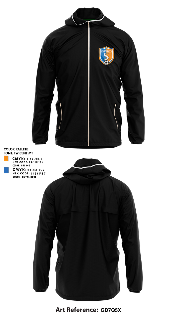 Windbreaker, Soccer Club Of Springfield, Men's Soccer, Teamtime, Team time, sublimation, custom sports apparel, team uniforms, spirit wear, spiritwear, sports uniforms, custom shirts, team store, custom team store, fundraiser sports, apparel fundraiser