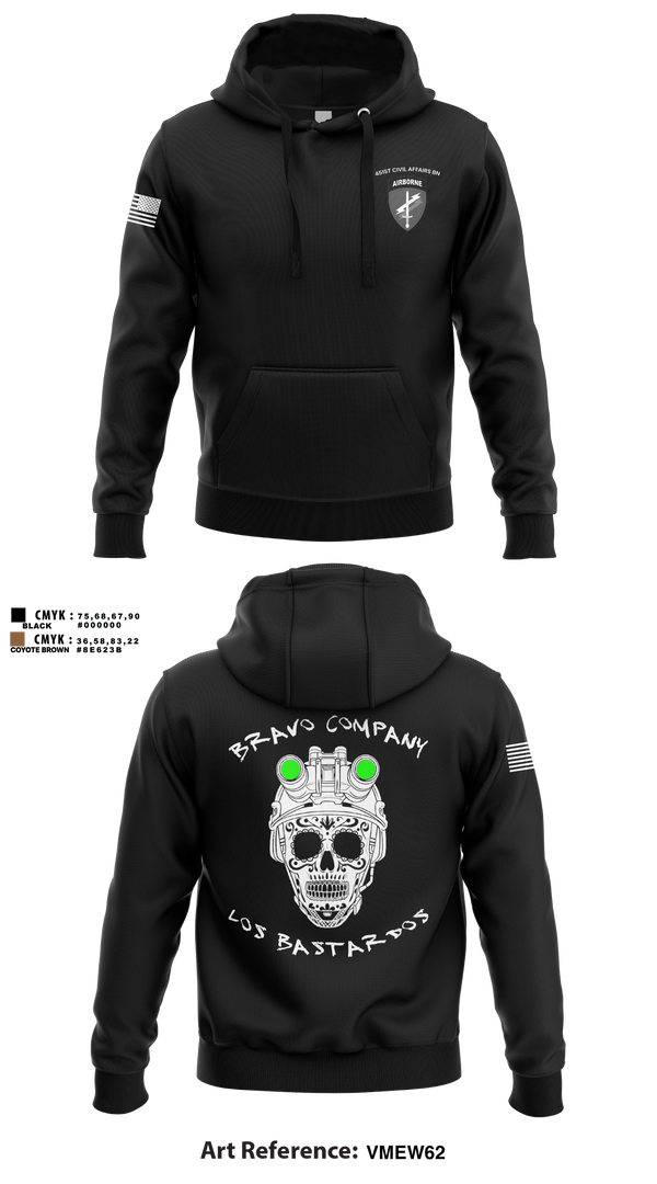Hoodie, 451 B Co Los Bastardos451 B Co Los Bastardos, Army, Teamtime, Team time, sublimation, custom sports apparel, team uniforms, spirit wear, spiritwear, sports uniforms, custom shirts, team store, custom team store, fundraiser sports, apparel fundraiser