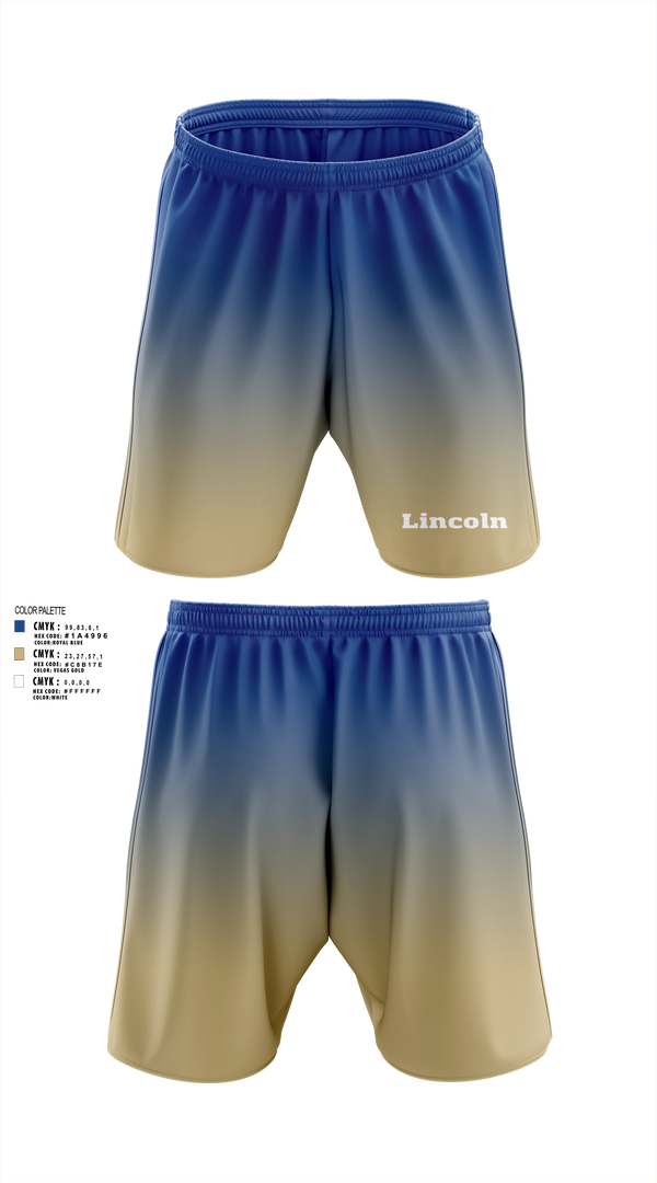 Athletic Shorts With Pockets, Lincoln, Baseball, Teamtime, Team time, sublimation, custom sports apparel, team uniforms, spirit wear, spiritwear, sports uniforms, custom shirts, team store, custom team store, fundraiser sports, apparel fundraiser