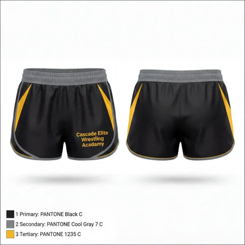 Womens Shorts, Cascade Elite Wrestling Acadamy, Wrestling, Teamtime, Team time, sublimation, custom sports apparel, team uniforms, spirit wear, spiritwear, sports uniforms, custom shirts, team store, custom team store, fundraiser sports, apparel fundraiser