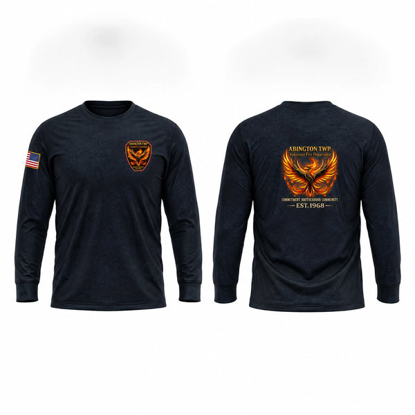 Long Sleeve Performance Shirt, Abington township volunteer fire department, Fire Department, Teamtime, Team time, sublimation, custom sports apparel, team uniforms, spirit wear, spiritwear, sports uniforms, custom shirts, team store, custom team store, fundraiser sports, apparel fundraiser