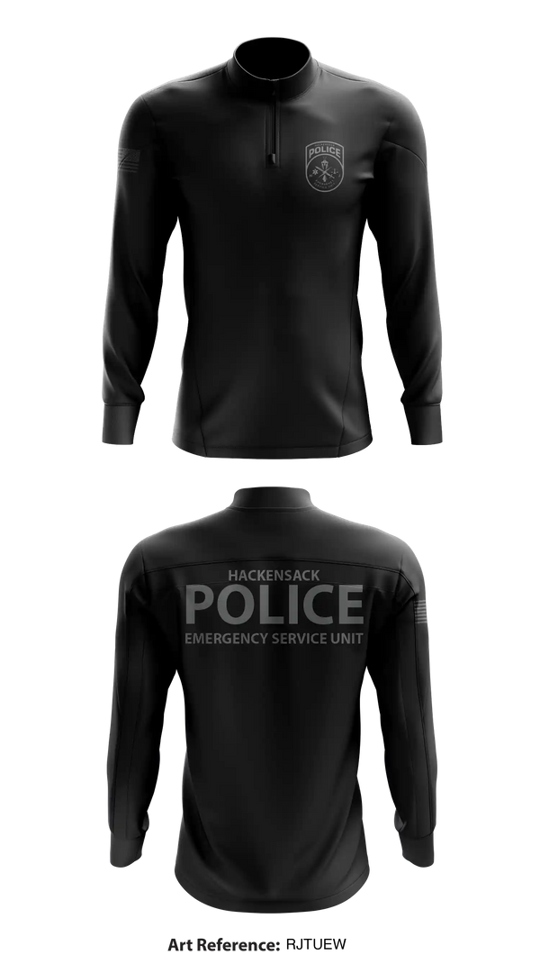Quarter Zip Jacket, Hackensack Police Emergency Service Unit, Police, Teamtime, Team time, sublimation, custom sports apparel, team uniforms, spirit wear, spiritwear, sports uniforms, custom shirts, team store, custom team store, fundraiser sports, apparel fundraiser