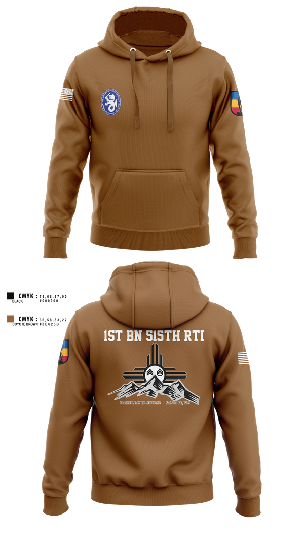 Hoodie, 1st BN 515th RTI, Army, Teamtime, Team time, sublimation, custom sports apparel, team uniforms, spirit wear, spiritwear, sports uniforms, custom shirts, team store, custom team store, fundraiser sports, apparel fundraiser
