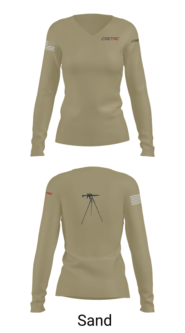 Womens Long Sleeve Vneck Shirt, CRETAC Europe, , Teamtime, Team time, sublimation, custom sports apparel, team uniforms, spirit wear, spiritwear, sports uniforms, custom shirts, team store, custom team store, fundraiser sports, apparel fundraiser