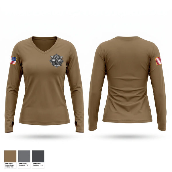 Womens Long Sleeve Vneck Shirt, Life blood, Army, Teamtime, Team time, sublimation, custom sports apparel, team uniforms, spirit wear, spiritwear, sports uniforms, custom shirts, team store, custom team store, fundraiser sports, apparel fundraiser