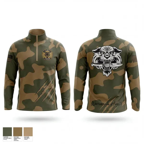Windbreaker, Warrensville Hts JROTC, Army, Teamtime, Team time, sublimation, custom sports apparel, team uniforms, spirit wear, spiritwear, sports uniforms, custom shirts, team store, custom team store, fundraiser sports, apparel fundraiser