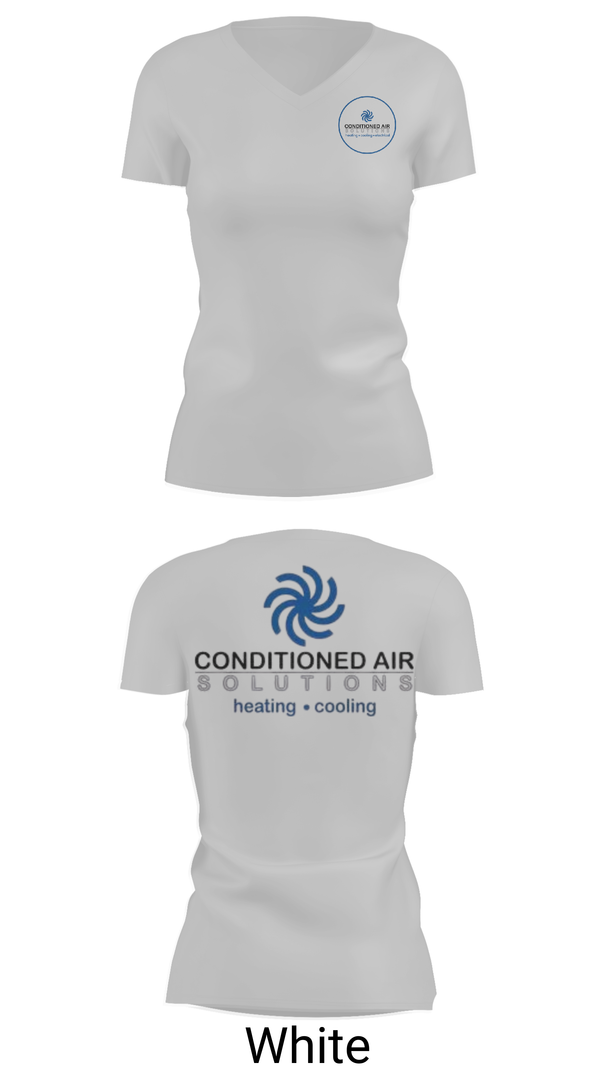 Womens Short Sleeve Vneck Shirt, Conditioned Air Solutions, , Teamtime, Team time, sublimation, custom sports apparel, team uniforms, spirit wear, spiritwear, sports uniforms, custom shirts, team store, custom team store, fundraiser sports, apparel fundraiser