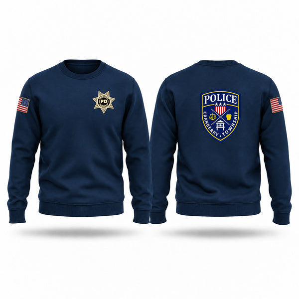 Crew Neck Sweatshirt, Cranberry Township Police, Police, Teamtime, Team time, sublimation, custom sports apparel, team uniforms, spirit wear, spiritwear, sports uniforms, custom shirts, team store, custom team store, fundraiser sports, apparel fundraiser
