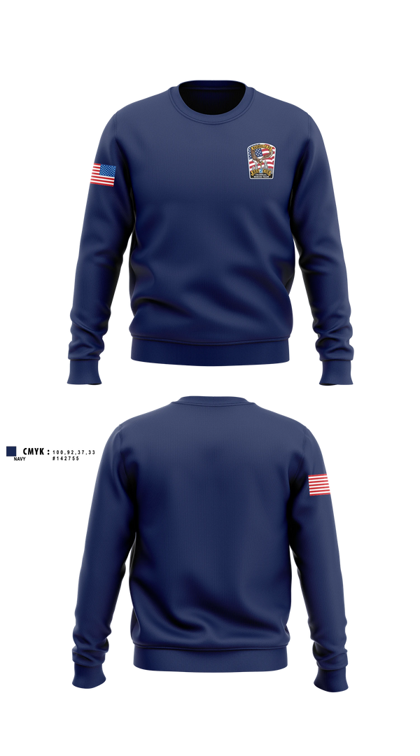 Crew Neck Sweatshirt, Rescue 2, Fire Department, Teamtime, Team time, sublimation, custom sports apparel, team uniforms, spirit wear, spiritwear, sports uniforms, custom shirts, team store, custom team store, fundraiser sports, apparel fundraiser