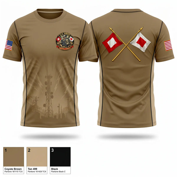 Short Sleeve Performance Shirt, 163d IEW Signal Corps, Army, Teamtime, Team time, sublimation, custom sports apparel, team uniforms, spirit wear, spiritwear, sports uniforms, custom shirts, team store, custom team store, fundraiser sports, apparel fundraiser