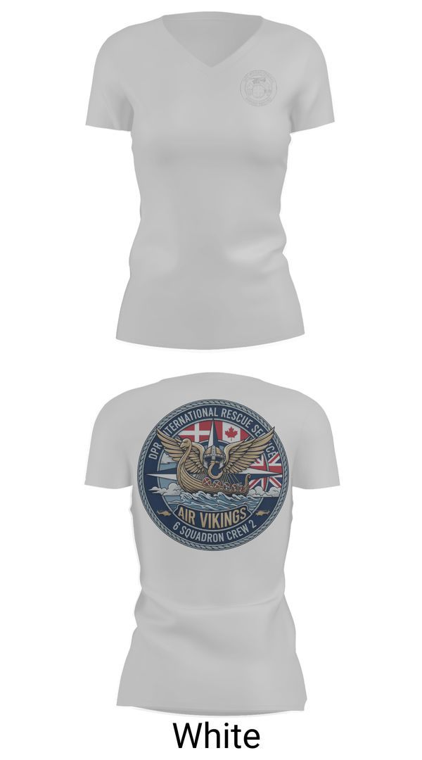 Womens Short Sleeve Vneck Shirt, 6 Squadron Crew 2, , Teamtime, Team time, sublimation, custom sports apparel, team uniforms, spirit wear, spiritwear, sports uniforms, custom shirts, team store, custom team store, fundraiser sports, apparel fundraiser
