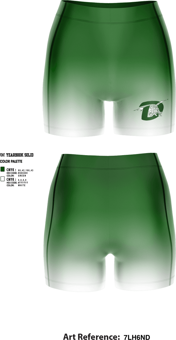 Women's Compression Shorts, De Soto High School Volleyball, Women's Volleyball, Teamtime, Team time, sublimation, custom sports apparel, team uniforms, spirit wear, spiritwear, sports uniforms, custom shirts, team store, custom team store, fundraiser sports, apparel fundraiser