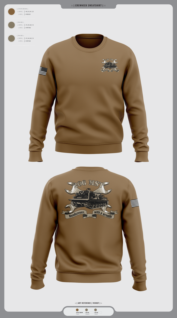 Crew Neck Sweatshirt, 206th MST, , Teamtime, Team time, sublimation, custom sports apparel, team uniforms, spirit wear, spiritwear, sports uniforms, custom shirts, team store, custom team store, fundraiser sports, apparel fundraiser