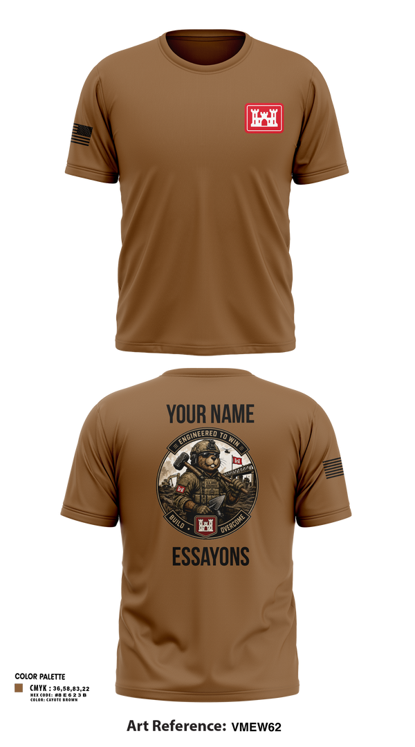 Old School Cotton Feel Shirt, 279 EN DET, Army, Teamtime, Team time, sublimation, custom sports apparel, team uniforms, spirit wear, spiritwear, sports uniforms, custom shirts, team store, custom team store, fundraiser sports, apparel fundraiser