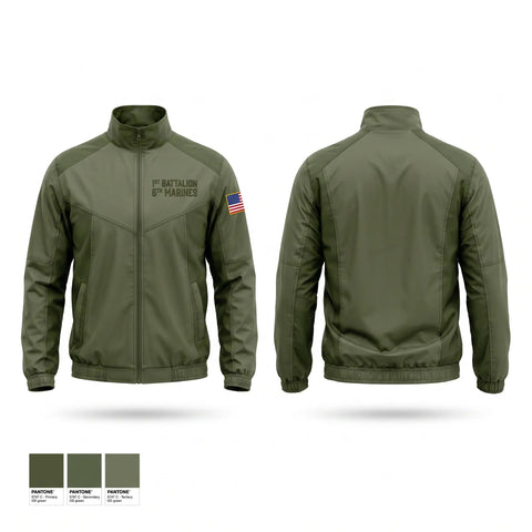 Windbreaker, 1st battalion 6th marines, Marines, Teamtime, Team time, sublimation, custom sports apparel, team uniforms, spirit wear, spiritwear, sports uniforms, custom shirts, team store, custom team store, fundraiser sports, apparel fundraiser
