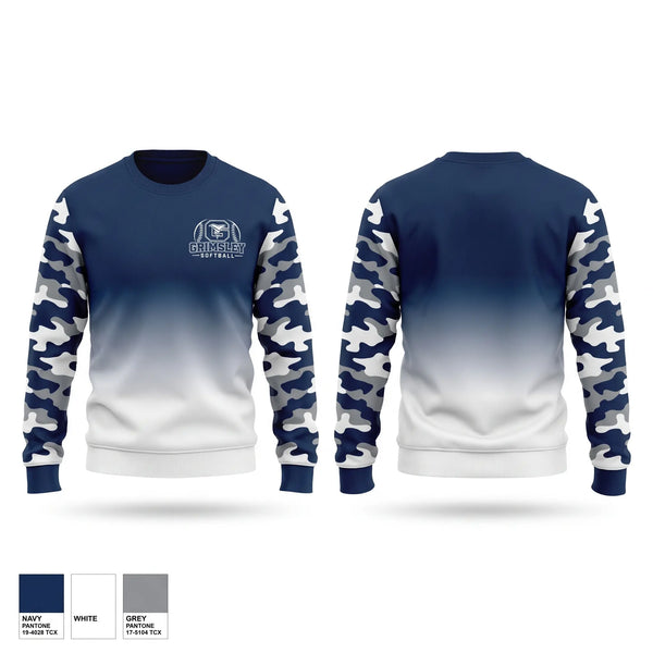 Crew Neck Sweatshirt, GRIMSLEY HIGH SCHOOL, Softball, Teamtime, Team time, sublimation, custom sports apparel, team uniforms, spirit wear, spiritwear, sports uniforms, custom shirts, team store, custom team store, fundraiser sports, apparel fundraiser