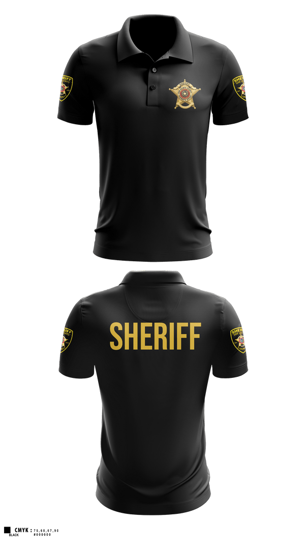 Short Sleeve Performance Polo, San Jacinto County Sheriff's Office, Police, Teamtime, Team time, sublimation, custom sports apparel, team uniforms, spirit wear, spiritwear, sports uniforms, custom shirts, team store, custom team store, fundraiser sports, apparel fundraiser