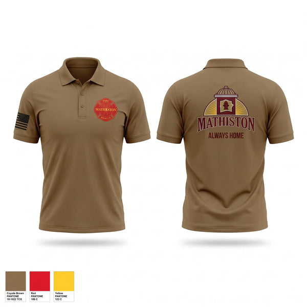 Short Sleeve Performance Polo, Mathiston fire and rescue, Fire Department, Teamtime, Team time, sublimation, custom sports apparel, team uniforms, spirit wear, spiritwear, sports uniforms, custom shirts, team store, custom team store, fundraiser sports, apparel fundraiser