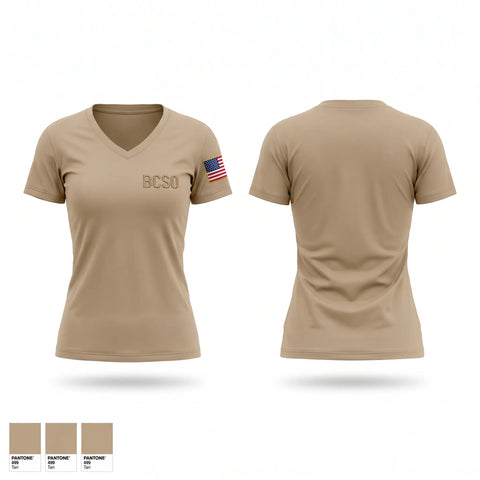 Womens Short Sleeve Vneck Shirt, BCSO, Police, Teamtime, Team time, sublimation, custom sports apparel, team uniforms, spirit wear, spiritwear, sports uniforms, custom shirts, team store, custom team store, fundraiser sports, apparel fundraiser