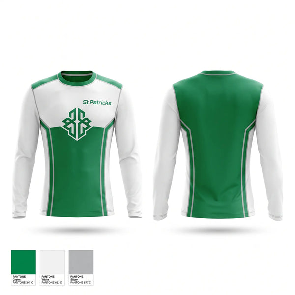 Long Sleeve Performance Shirt, St.Patrick’s, Men's Basketball, Teamtime, Team time, sublimation, custom sports apparel, team uniforms, spirit wear, spiritwear, sports uniforms, custom shirts, team store, custom team store, fundraiser sports, apparel fundraiser