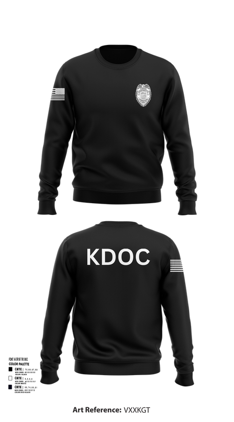 Crew Neck Sweatshirt, KDOC, Police, Teamtime, Team time, sublimation, custom sports apparel, team uniforms, spirit wear, spiritwear, sports uniforms, custom shirts, team store, custom team store, fundraiser sports, apparel fundraiser