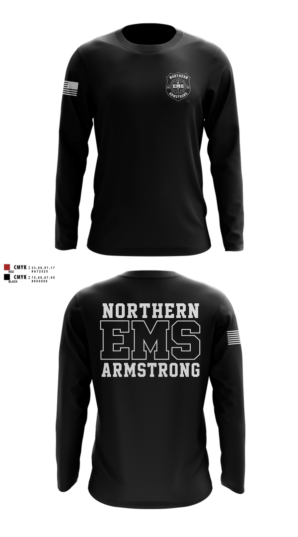 Long Sleeve Performance Shirt, Northern Armstrong EMS, EMS/EMT, Teamtime, Team time, sublimation, custom sports apparel, team uniforms, spirit wear, spiritwear, sports uniforms, custom shirts, team store, custom team store, fundraiser sports, apparel fundraiser