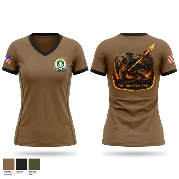 Womens Short Sleeve Vneck Shirt, 1192nd DDSB, Army, Teamtime, Team time, sublimation, custom sports apparel, team uniforms, spirit wear, spiritwear, sports uniforms, custom shirts, team store, custom team store, fundraiser sports, apparel fundraiser