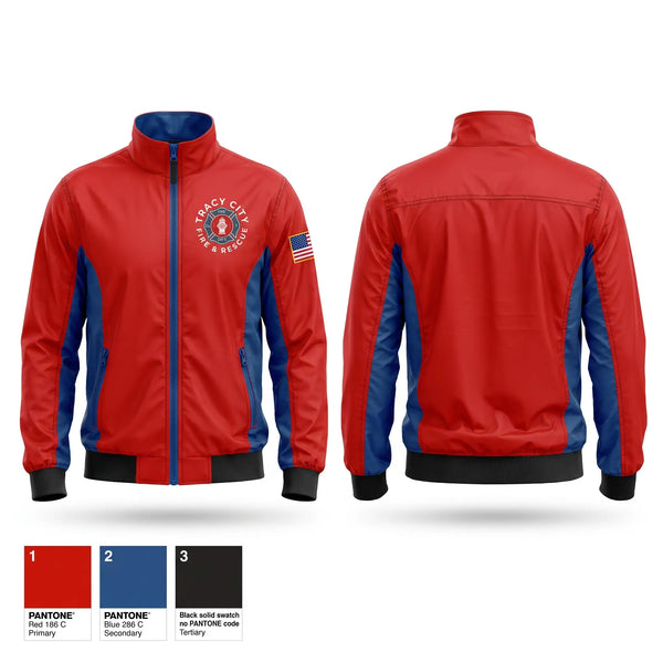 Windbreaker, Tracy City, Fire Department, Teamtime, Team time, sublimation, custom sports apparel, team uniforms, spirit wear, spiritwear, sports uniforms, custom shirts, team store, custom team store, fundraiser sports, apparel fundraiser